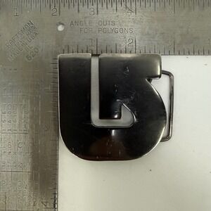 Burton Belt Buckle Mens OS Silver‎ Logo Snowboard Skate Streetwear Metal Vtg